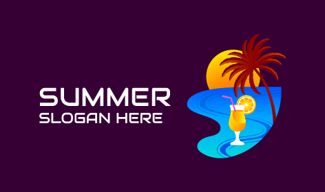 Seaside Refreshment Summer Logo