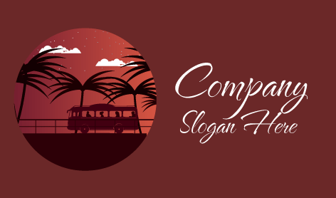 Summer Bus Travel Logo