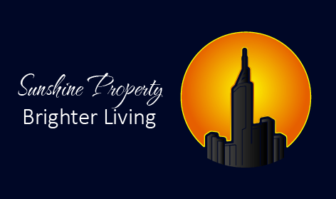 Golden Cityscape Sun Logo