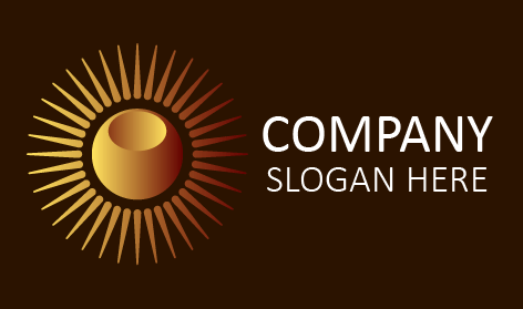 Luxurious Muted Golden Sun Logo