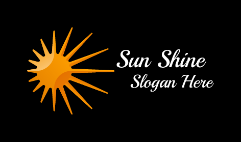 Premium Glowing Sun Logo