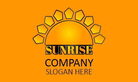 Professional Orange Sun Logo