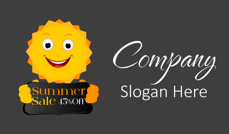 Sale Banner Sun Logo