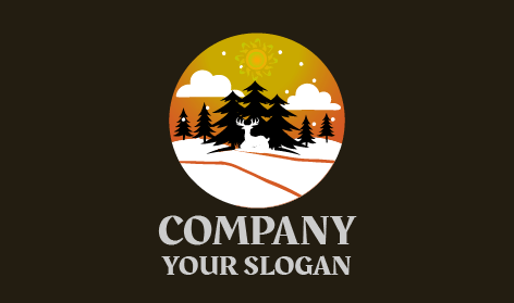 Snowy Landscape Sun Logo