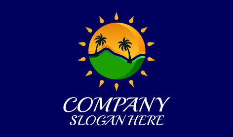 Tropical Tourism Sun Logo