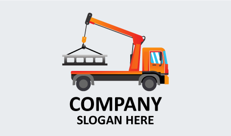 Construction Crane Truck Logo