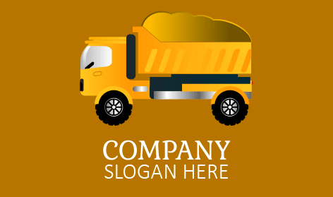 Construction Golden Truck Logo
