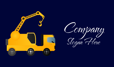 Crane Truck Construction Logo