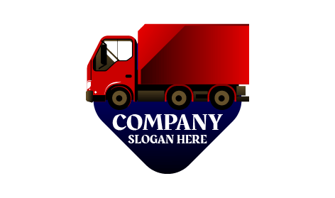 Deep Red Shade Truck Logo