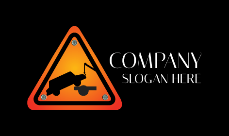 Gradient Triangular Truck Logo