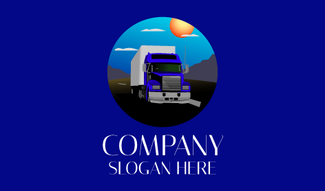 Logistics Delivery Truck Logo