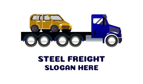 Vehicle Lugging Truck Logo