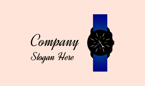 Black Sleek Watch Logo