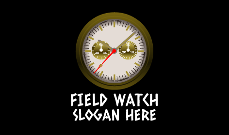 White Dial Wristwatch Logo