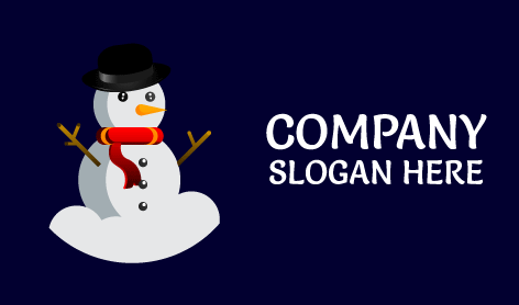 Carrot Nose Character Winter Logo