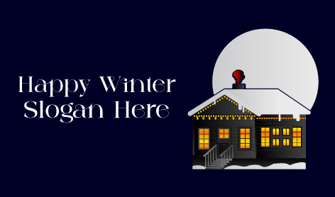 Snowy Winter Wildlife Logo