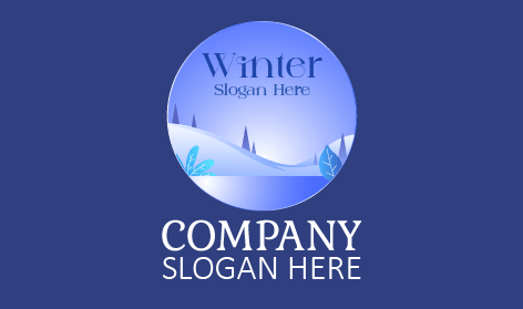 Snowy Winter Wildlife Logo