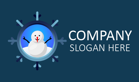 Snowy Winter Wildlife Logo