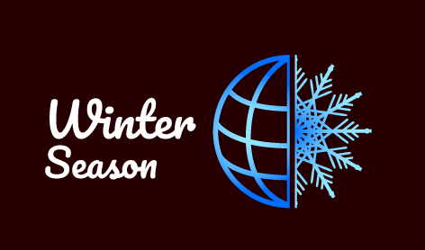Half Snowflake Winter Logo