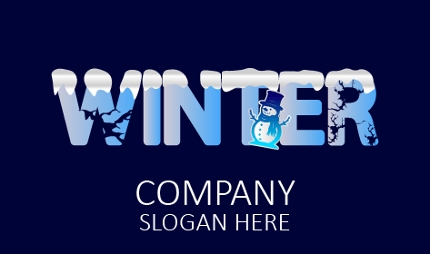 Snowy Winter Wildlife Logo
