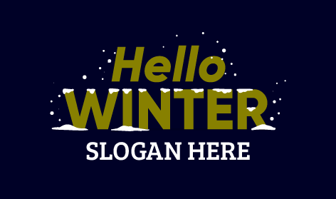 Hello Winter Design Logo