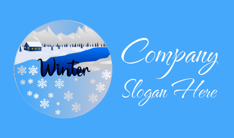 Snowy Winter Wildlife Logo