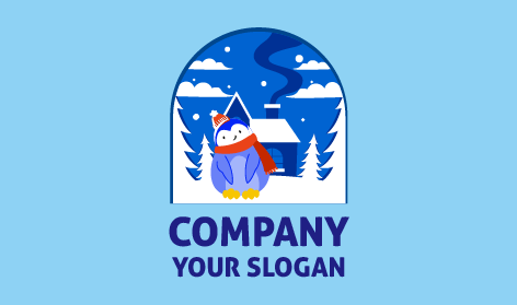 Wandering Penguin Winter Logo