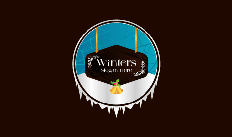 Winter Graceful Calligraphy Logo