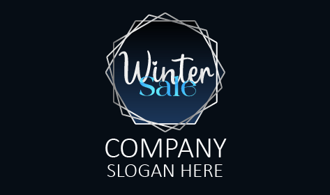 Snowy Winter Wildlife Logo