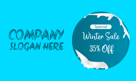 Snowy Winter Wildlife Logo