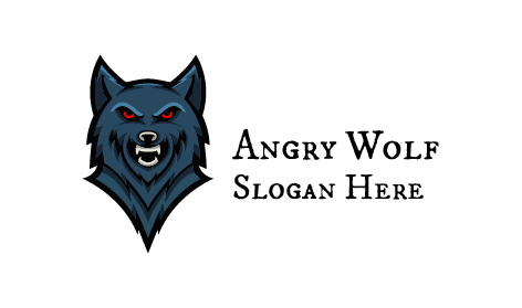 Baring Teeth Wolf Logo