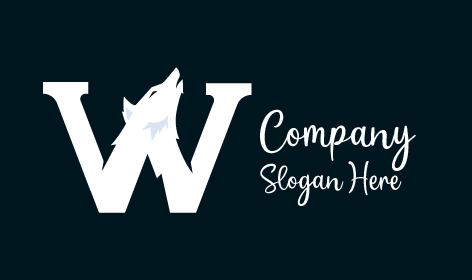 Bold W Letter Wolf Logo