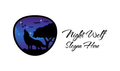 Dark Sky Wolf Logo