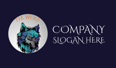 Mysterious Gradient Wolf Logo