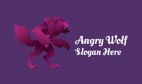 Purple Angry Wolf Logo