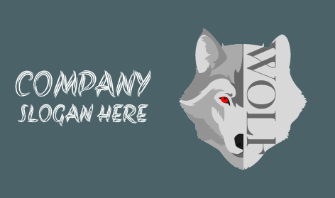 Sophisticated Gray Wolf Logo